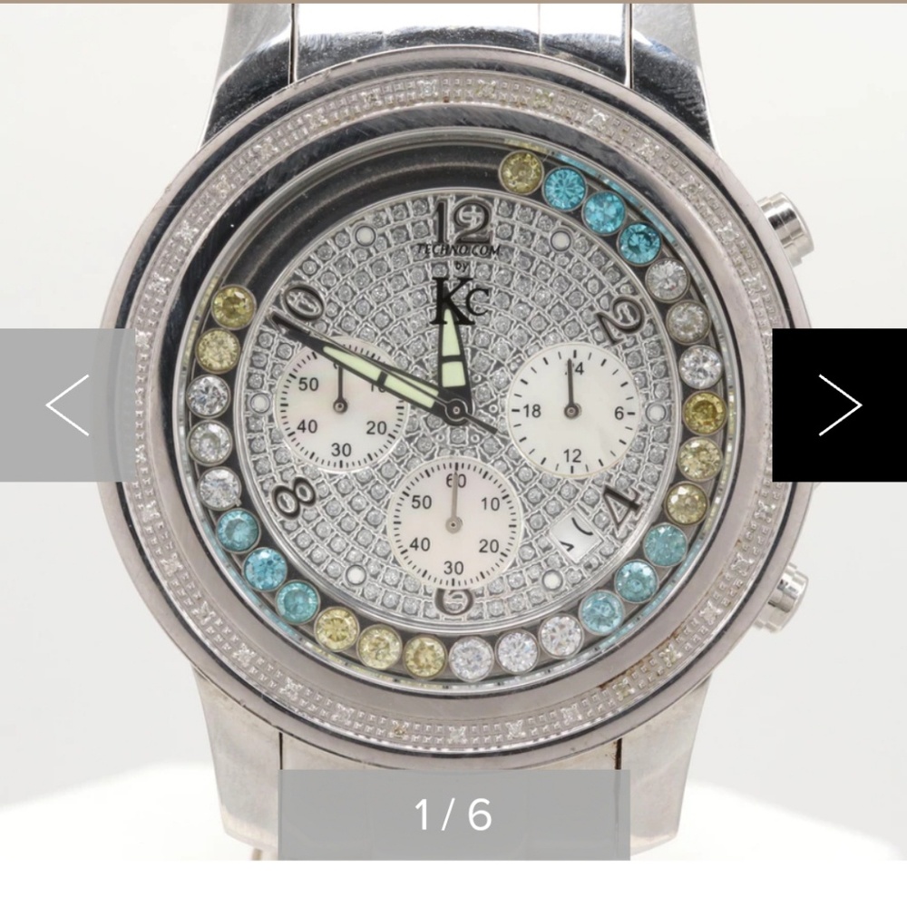 Techno Com by KC Quartz Chronograph Wristwatch Wit